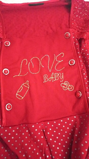 Lohusa pijama ustu hamile pijama - Görsel 3