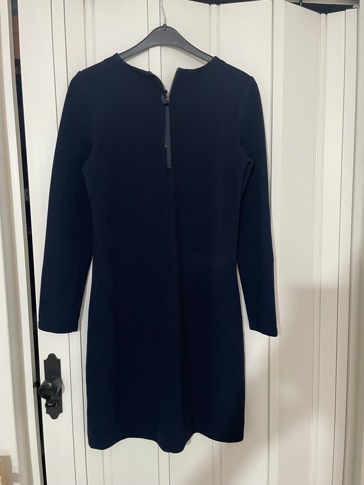 Kadın Siyah V Yakalı Midi Triko Elbise - Görsel 3