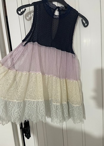 Dantel Detaylı Bohem bluz - Görsel 2