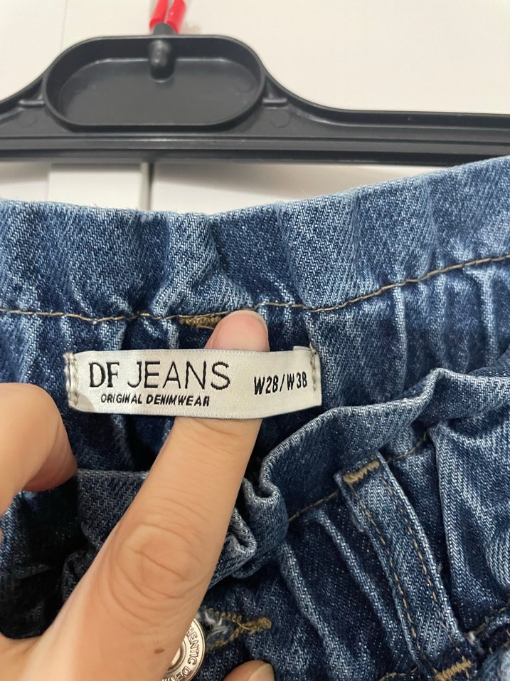 Kadın Kemerli Bol Kesim Midi Jean - Görsel 3