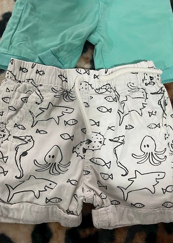 Turkuaz Renkli Düğmeli Erkek Şort - Görsel 2
