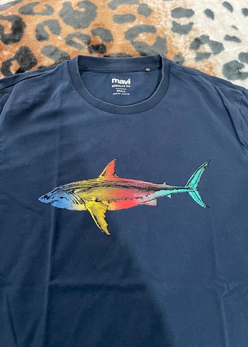 Erkek Lacivert Baskılı Kısa Kollu Tişört - Görsel 2