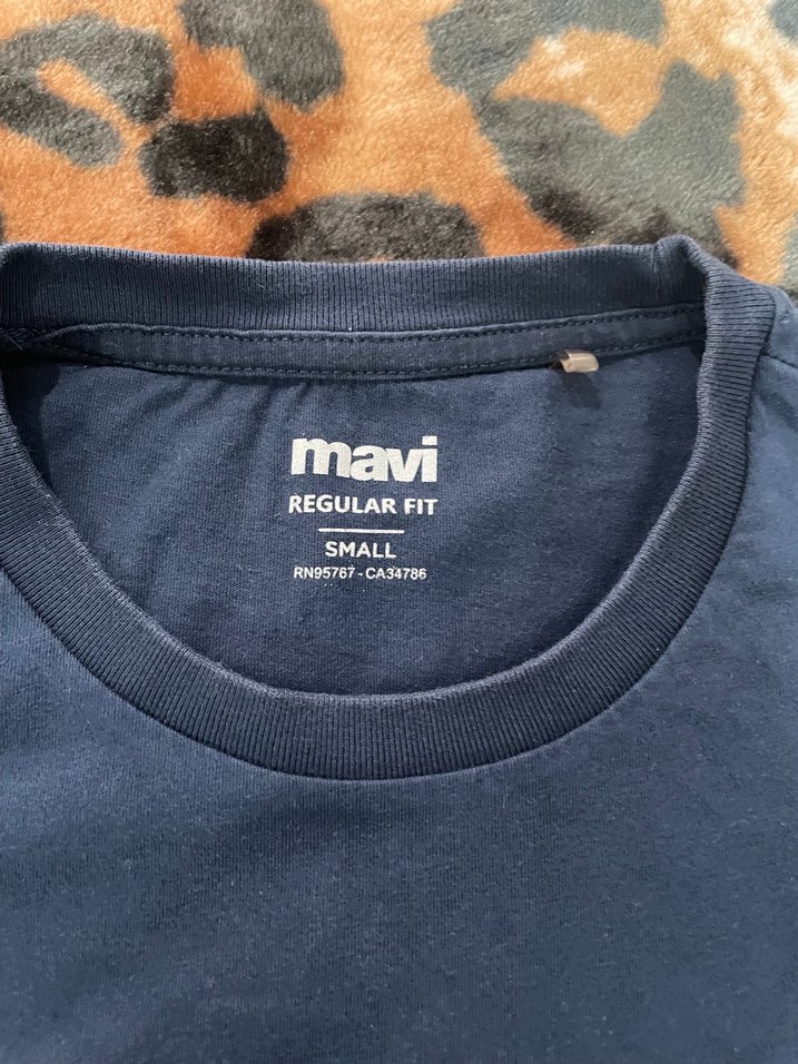 Erkek Lacivert Baskılı Kısa Kollu Tişört - Görsel 3