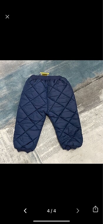 2 Yaş Beden lacivert Renk Bebek kar pantolonu