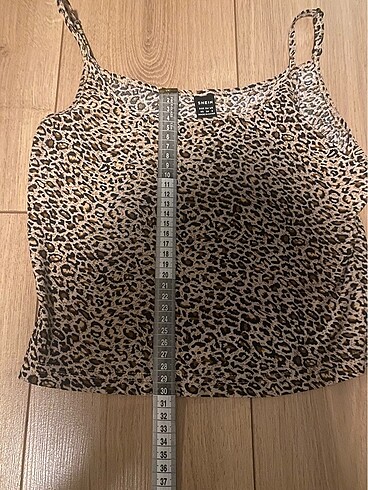 xs Beden Y2k leopar bluz