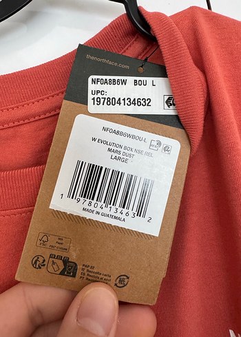 The North Face Koyu Kırmızı Pamuklu Tişört Kadın L - Görsel 3