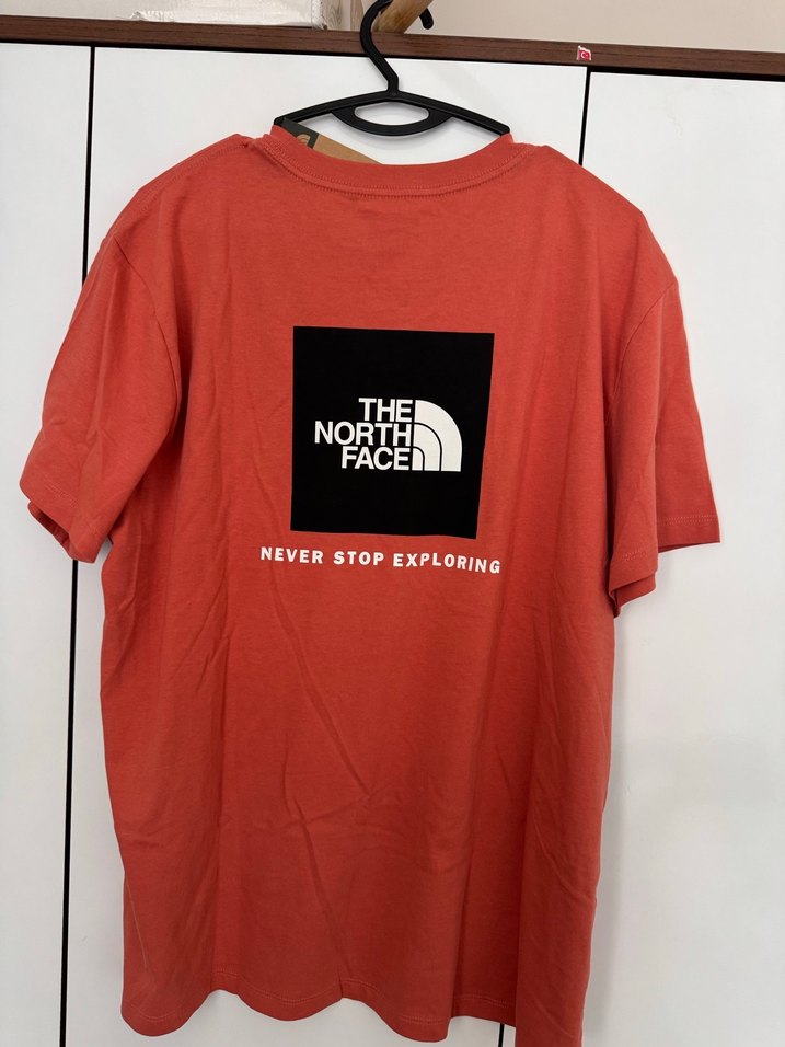 The North Face Koyu Kırmızı Pamuklu Tişört Kadın L - Görsel 4