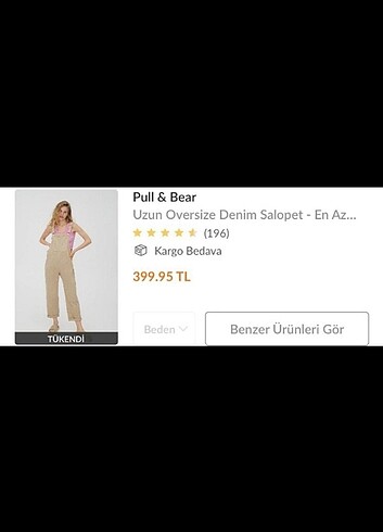 Pull and Bear Pull and Bear 36 Beden Tulum