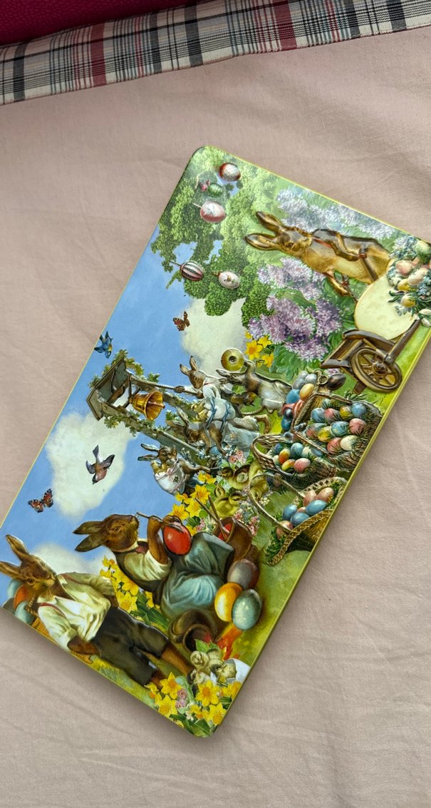 Renkli Tavşan saklama metal kutu - Görsel 2