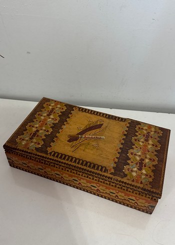 Ahşap sigara kutusu antika - Görsel 4