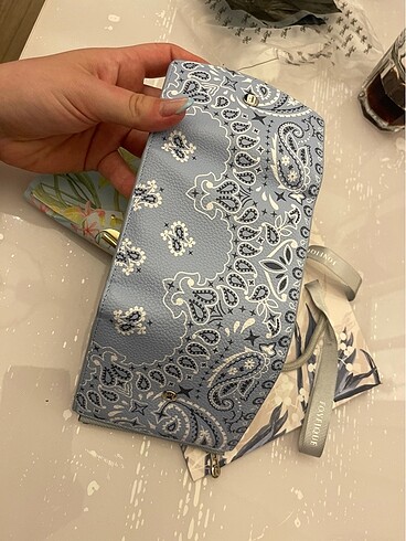 Fonfique cüzdan Olivia Mini Cüzdan Dream Bandana Mavi - Görsel 6