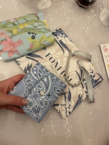 Fonfique cüzdan Olivia Mini Cüzdan Dream Bandana Mavi - Görsel 9