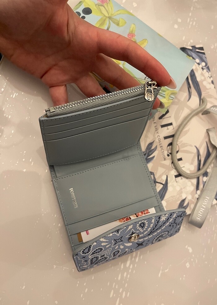 Fonfique cüzdan Olivia Mini Cüzdan Dream Bandana Mavi - Görsel 4