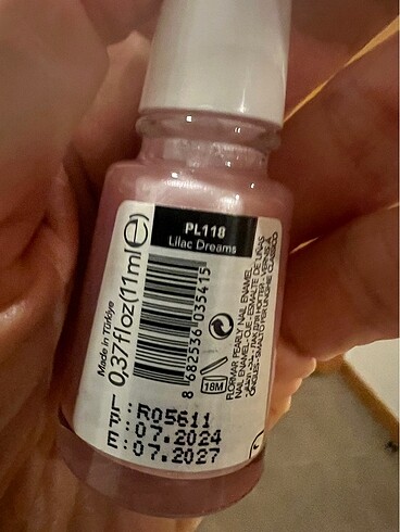 Beden Flormar Pearly Parlak Bitişli Sedefli Oje No: PL118 faturali