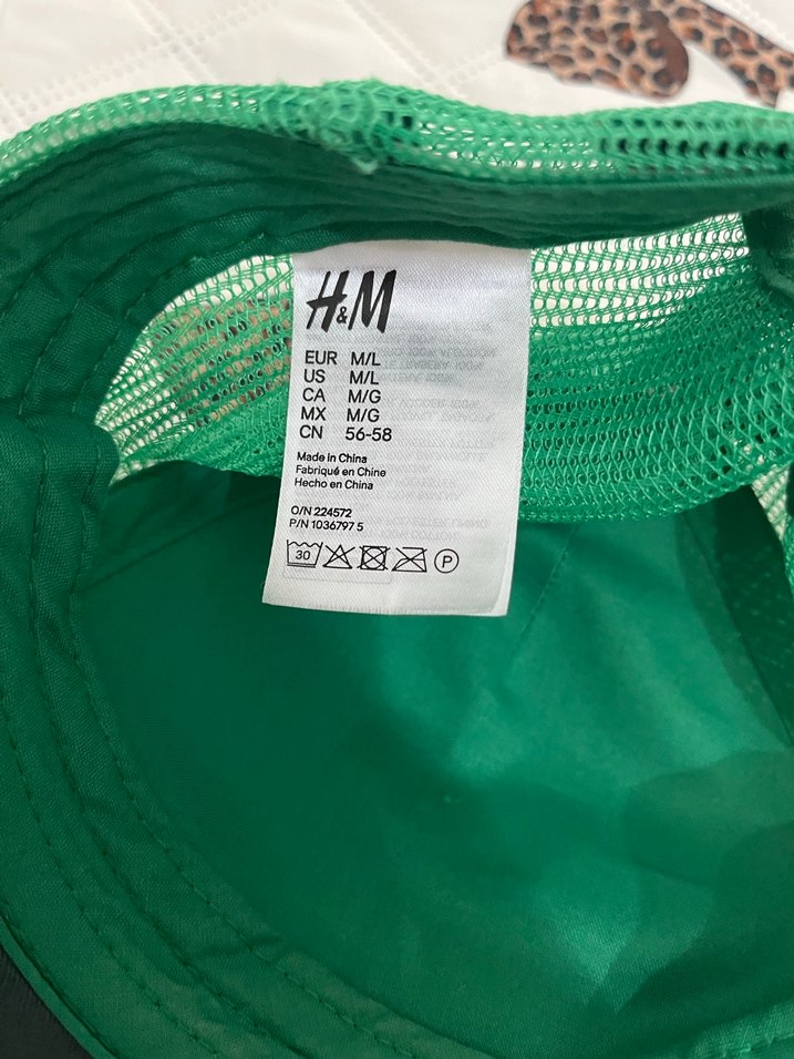 Yeşil Beyaz Atletik Şapka Velcro Ayarlı - Görsel 2