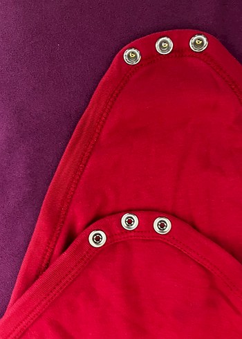 Kız Bebek Uzun Kollu Fermuarlı Kırmızı Body - Görsel 2