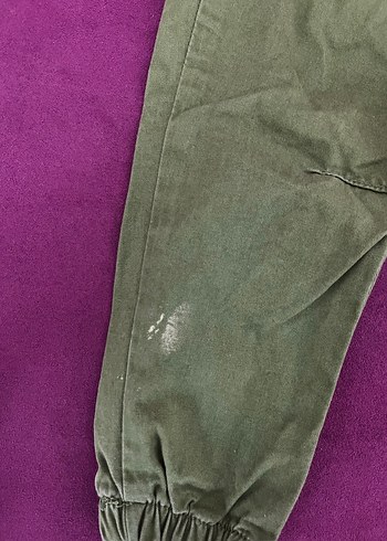 Erkek Çocuk Kemerli Rahat Kesim Haki Pantolon - Görsel 2