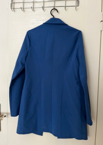 Saks mavisi Kadın Ofis Blazeri - Görsel 3