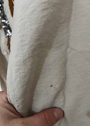 Bej Nakışlı Uzun Kollu Bohem Gömlek - Görsel 4