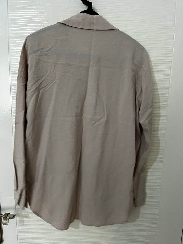 Bej Nakışlı Uzun Kollu Bohem Gömlek - Görsel 2