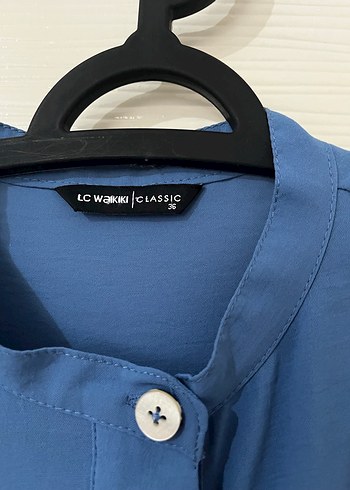 Uzun Kollu Mavi Salaş Midi Tunik - Görsel 3