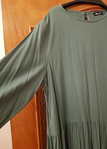 44 Beden turkuaz Renk Alia marka uzun viskon elbise