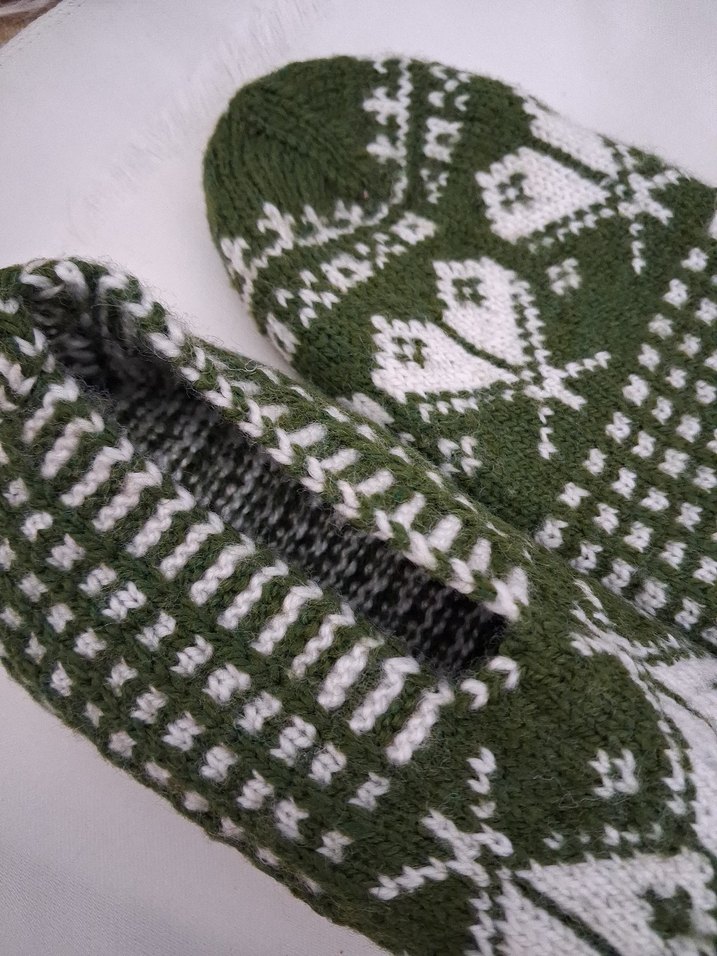 Örgü kadın Sıcak Ev Terliği - Görsel 2