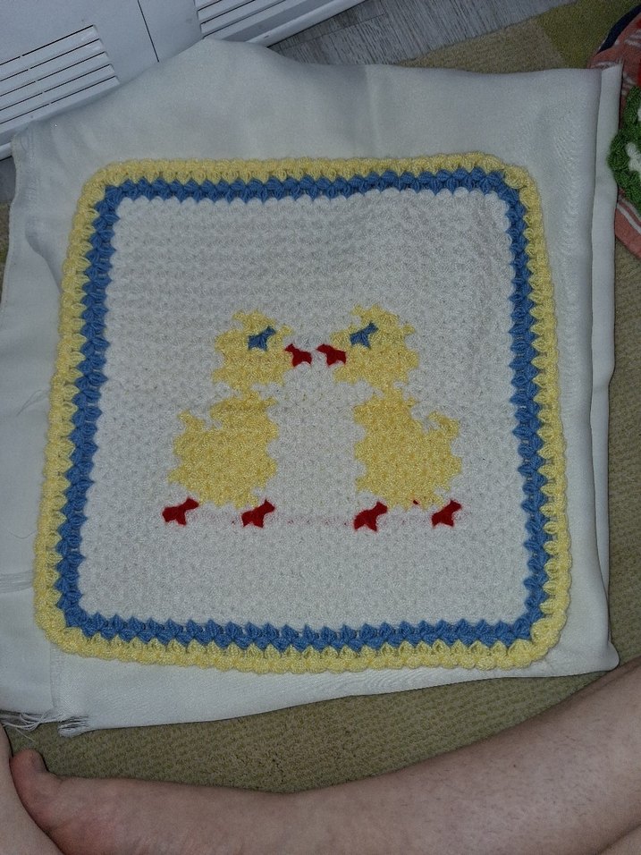 Nakışlı Örme Civciv modelli  Banyo Lifi - Görsel 2