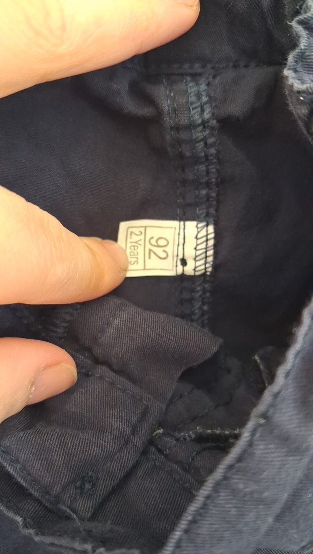 lacivert Düğmeli Erkek Çocuk Kot şort - Görsel 2