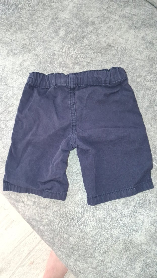 lacivert Düğmeli Erkek Çocuk Kot şort - Görsel 3