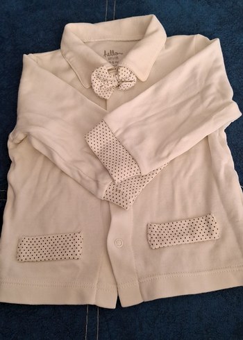 Kız/ erkek Çocuk Beyaz Uzun Kollu çıtçıtlı