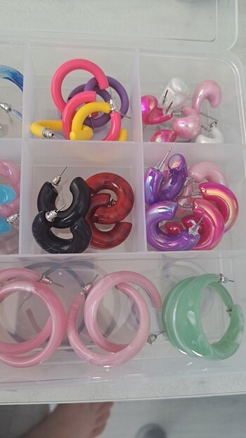 Renkli Yazlık küpeler - Görsel 2