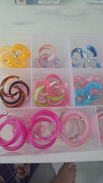 Renkli Yazlık küpeler - Görsel 3