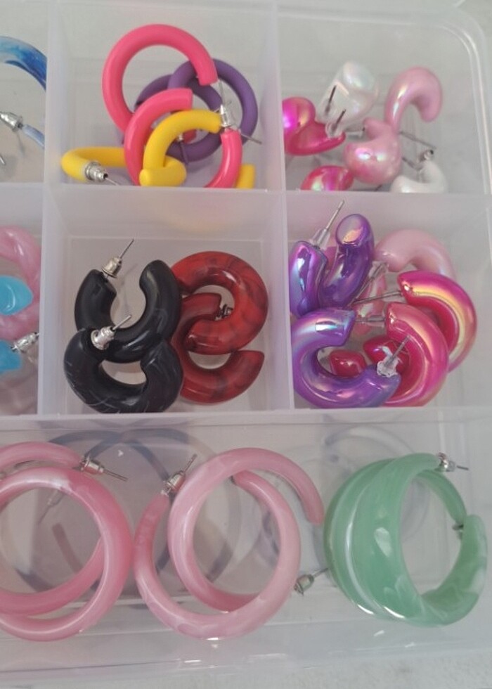 Renkli Yazlık küpeler  - Görsel 2