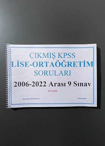 Kpss Lise Ortaöğretim Çıkmış Sorular 