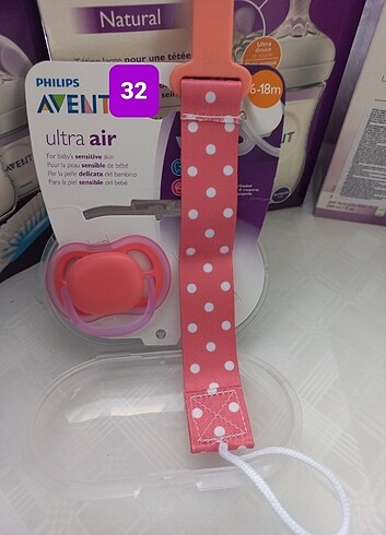 Avent ultra air emzik 6-18 ve askı KUTUSUZ