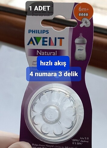 Avent natural biberon ucu 4no 3delik 6ay sonrası 