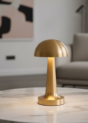 Parlak Altın Masa Lambası - Görsel 2