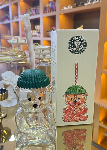 Yeşil Kapaklı Ayı Şekilli Bardak - Görsel 3