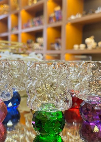 Renkli Kristal Bardak Seti - Görsel 2