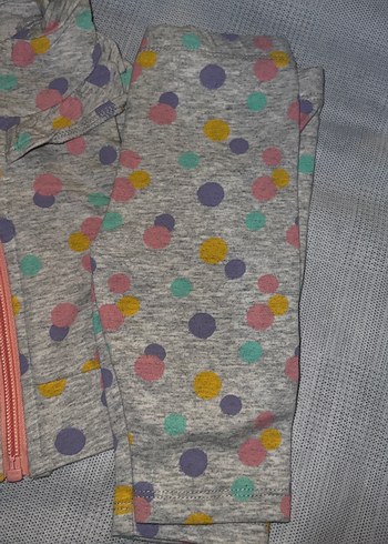 Kız Çocuk Gri Baskılı Fermuarlı Yelek - Görsel 3