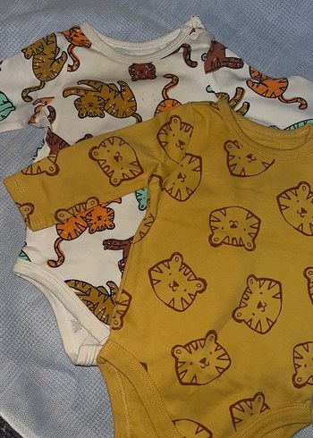 Pamuklu Kısa Kollu Bebek Body 2'li Set - Görsel 3