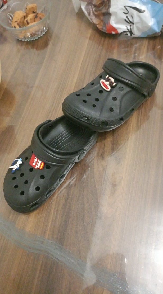 Erkek Çocuk Siyah Baskılı Tokalı Terlik - Görsel 4