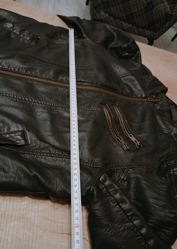erkek Siyah Deri Ceket - Görsel 5