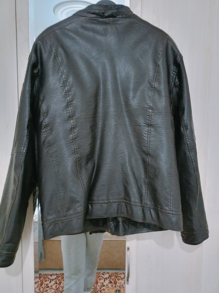 erkek Siyah Deri  Ceket - Görsel 2