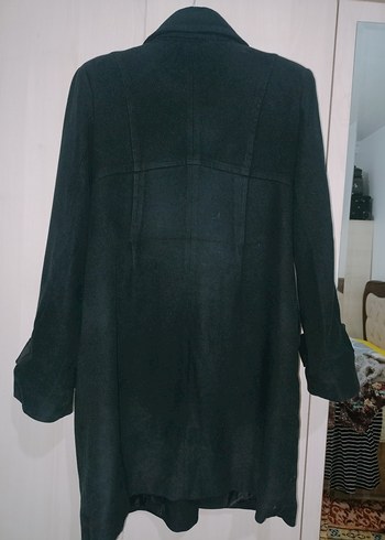 Siyah Çift Sıralı Düğmeli Kaban - Görsel 2