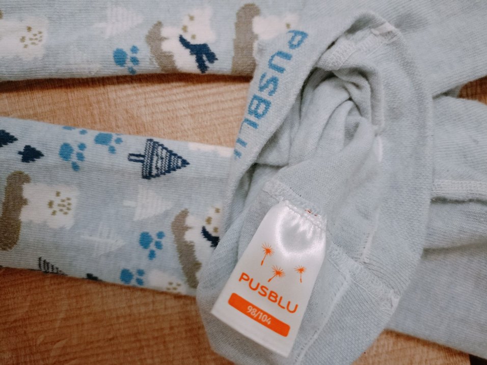 Pusblu Gri Baskılı Çocuk Külotlu Çorap - Görsel 2