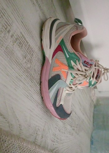 Renkli Pastel Kadın Spor Ayakkabı - Görsel 2