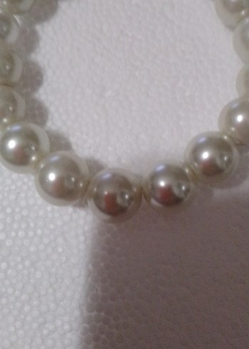 Krem Boncuklu Midi Boy Kadın Kolye - Görsel 2