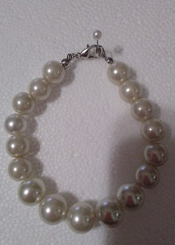 Krem Boncuklu Midi Boy Kadın Kolye - Görsel 3